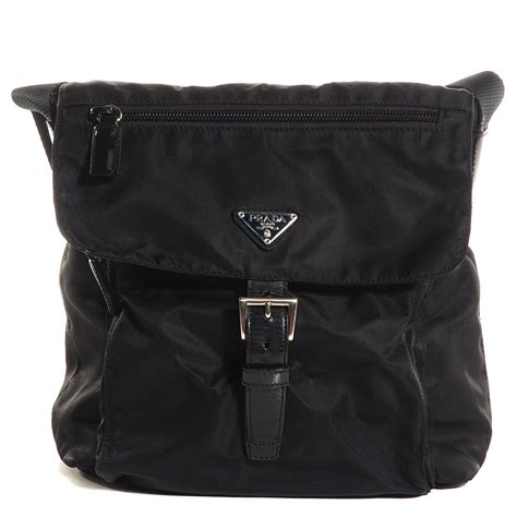 prada vela hunting bag messenger small nero|PRADA Nylon Vela Small Hunting Bag Black .